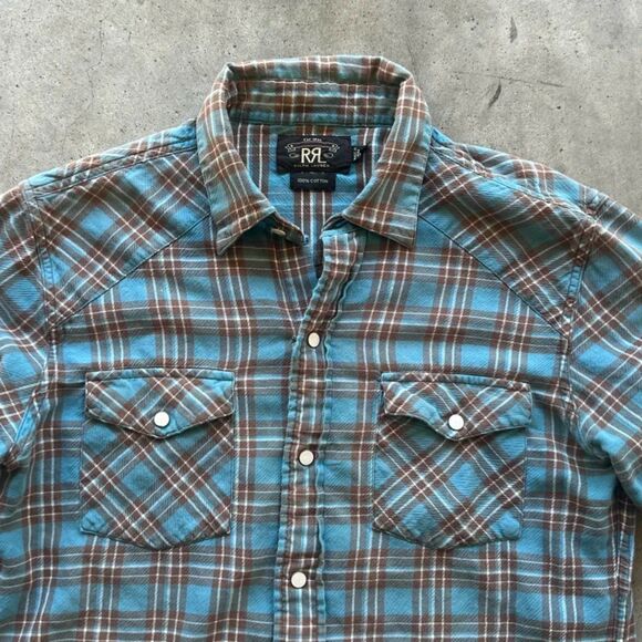 RRL Ralph Lauren Double RL Plaid Flannel Button Shirt Size Small - Picture 3 of 10
